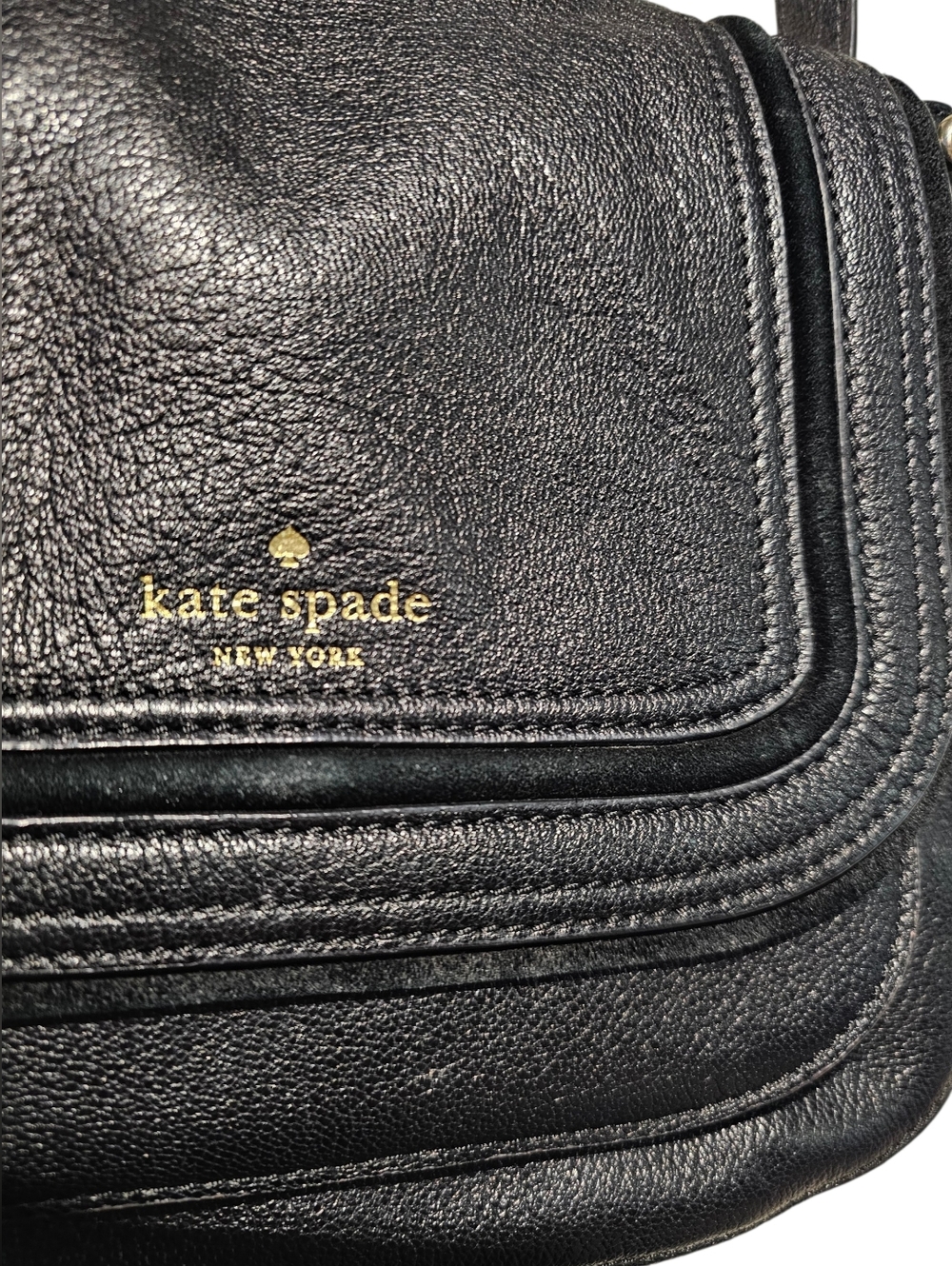 Kate Spade Pratt Street Small Rianne Blk GOAT LEATHER & Suede Tassel Bag - Picture 3 of 16